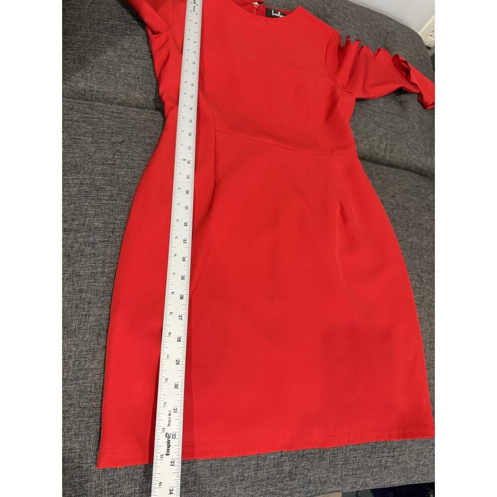 Lulus Red Sexy Romantic Mini Women's Dress Small Long Sleeve Cut Outs Modern - Picture 13 of 13